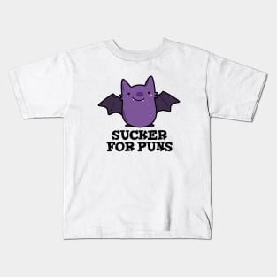 Sucker For Puns Cute Baby Bat Pun Kids T-Shirt